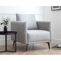 Julian Bowen Rohe Armchair in Platinum