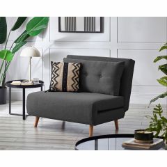 Julian Bowen Rowan Single Sofabed in Mid Grey
