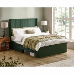 Julian Bowen Leila Bottle Green Dual Storage Bed - Choose Your Size