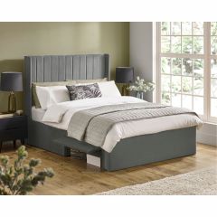 Julian Bowen Steel Grey Dual Storage Bed - Choose Your Size