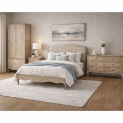 Julian Bowen Camille Bed in Oatmeal Linen