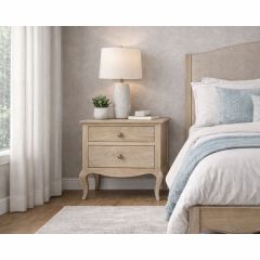 Julian Bowen Camille 2 Drawer Bedside in Limed Oak