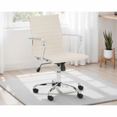 Julian Bowen Gio Ivory & Chrome Office Chair