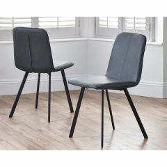 Julian Bowen Goya Antique Black Dining Chair - Set of 2