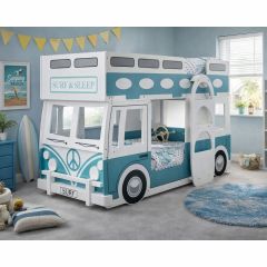 Campervan Blue & White Bunk Bed