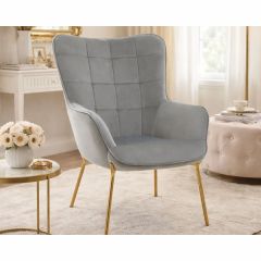 Gunnar Grey Velvet Chair