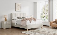 Rhodes Warmstone Velvet Ottoman Bed