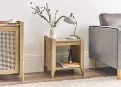 Julian Bowen Sydney Lamp Table with Removable Shelf  in Oak