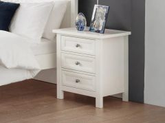 Julian Bowen Maine 3 Drawer Bedside - Surf White