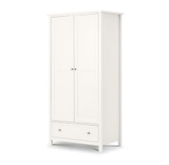 Julian Bowen Maine 2 Door Combination Wardrobe - Surf White