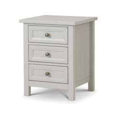 Julian Bowen Maine 3 Drawer Bedside - Dove Grey