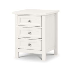 Julian Bowen Maine 3 Drawer Bedside - Surf White