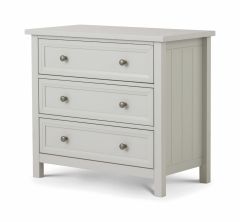 Julian Bowen Maine 3 Drawer Wide Chest - Dove Grey