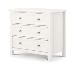 Julian Bowen Maine 3 Drawer Wide Chest - Surf White