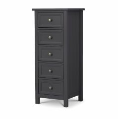 Julian Bowen Maine 5 Drawer Tall Chest - Anthracite