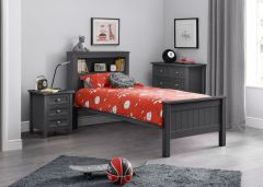 Julian Bowen Maine Bookcase Bed In Anthracite