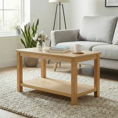 Keswick Oak Coffee Table with Shelf
