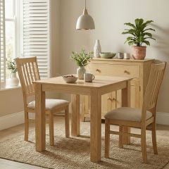 Keswick Oak Fixed Top 80 x 80 Table