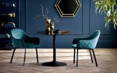 Julian Bowen Nero Round Table & Lima Dining Chair Set