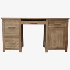 Opus Large Computer Desk in Solid Oak