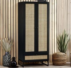 Julian Bowen Padstow Wardrobe in Black