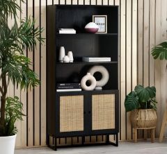 Julian Bowen Padstow Tall Bookcase in Black