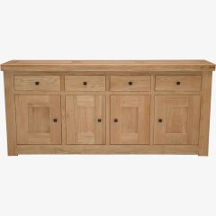 Bordeaux 4 Door 4 Drawer Sideboard in Solid Oak