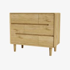 Scandic 3 Over 3 Chest in Solid Oak