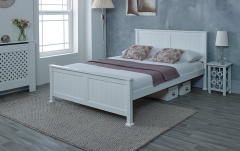 Amani Madrid Bed in White - Choose Your Size 