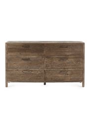 Julian Bowen Heritage 6 Drawer Wide Chest in Cashew