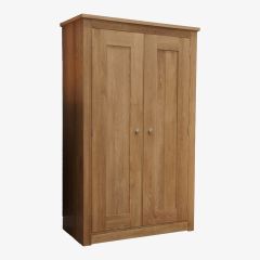Torino Double Wardrobe in Solid Oak