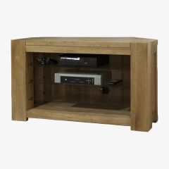 Trend Corner TV Unit in Solid Oak