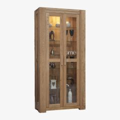 Trend Glass Display Cabinet in Solid Oak