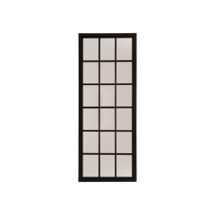 Tall Black Wooden Window Mirror