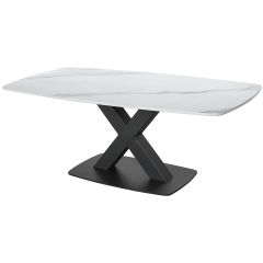 Corby Coffee Table In White Stone