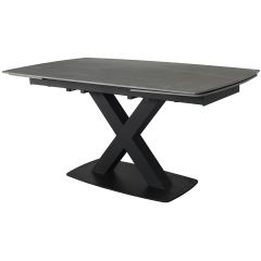 Corby Large Extending Dining Table In Grey Stone