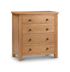 Julian Bowen Marlborough 4 Drawer Chest in Oak