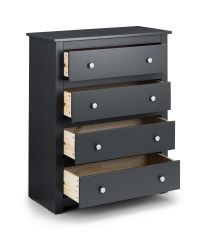 Julian Bowen Radley 4 Drawer Chest in Anthracite