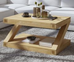 Z Coffee Table in Solid Oak