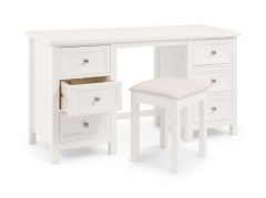 Julian Bowen Maine Dressing Table & Stool in Surf White