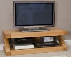 Z Plasma TV Unit in Solid Oak