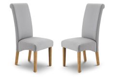 Julian Bowen Set Of 2 Rio Scrollback Fabric Chairs