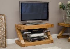 Z TV Unit in Solid Oak